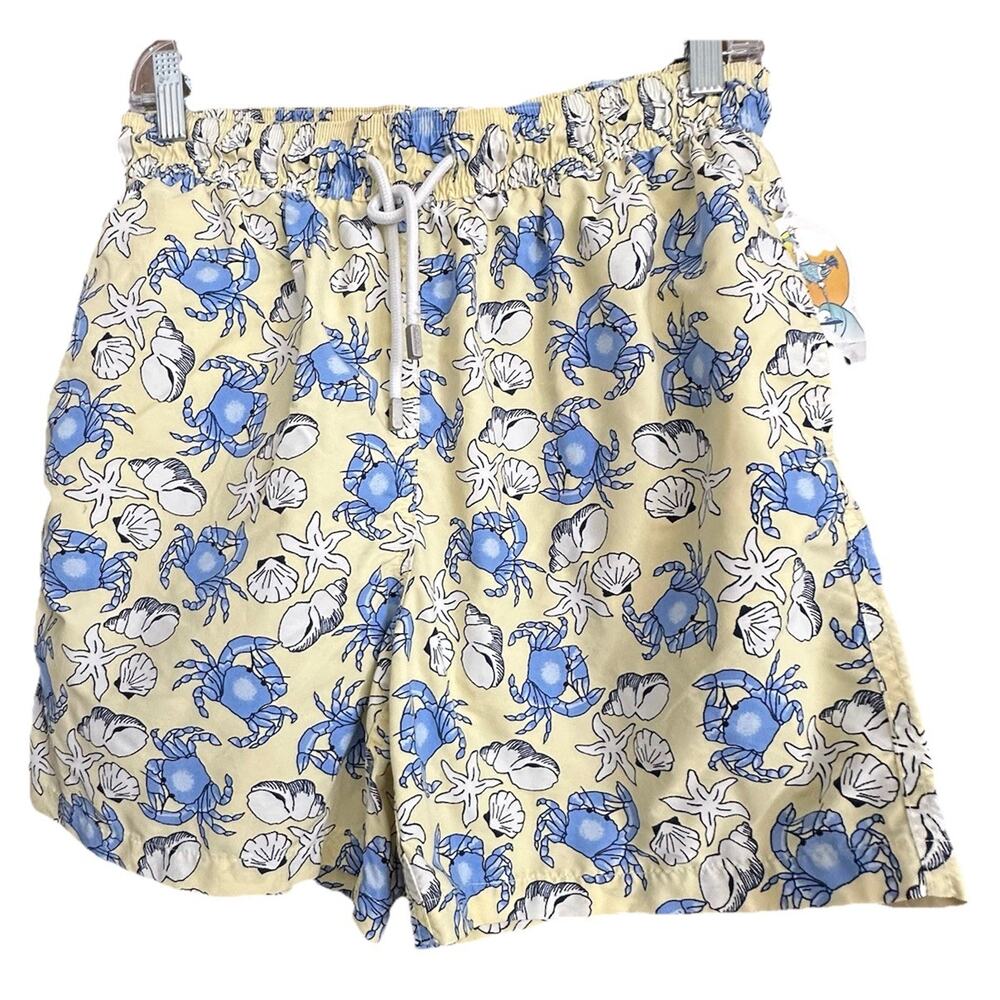 Brooks Brothers Trunks Mens, Small Blue Crabs, Starfish, Clams, Sea Shells Lined